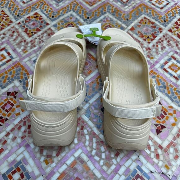 Size M 11 / W 13 Crocs Classic Hiker Xscape Chunky Platform Sandals Vanilla Shoe - Picture 6 of 14